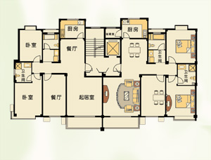 水岸名都户型图_东营房产网