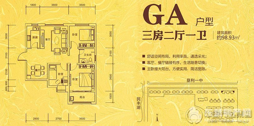 萬達財富新城戶型圖