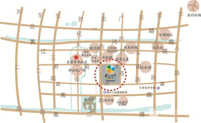 黃河三角洲國際廣場交通圖