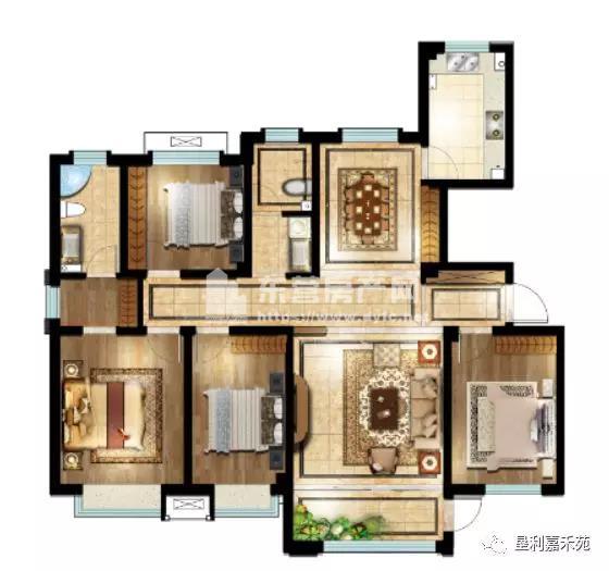 145㎡戶型 四室兩廳兩衛