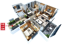 戶型推薦丨120A型闊綽三室，歸家即見美好！