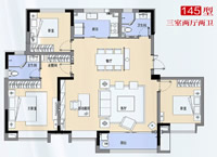 【眾成·熙悅華庭】145㎡三室兩廳兩衛戶型賞析