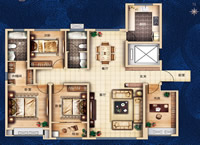 人生得意住華府 【金御華府】160㎡四室戶型賞析