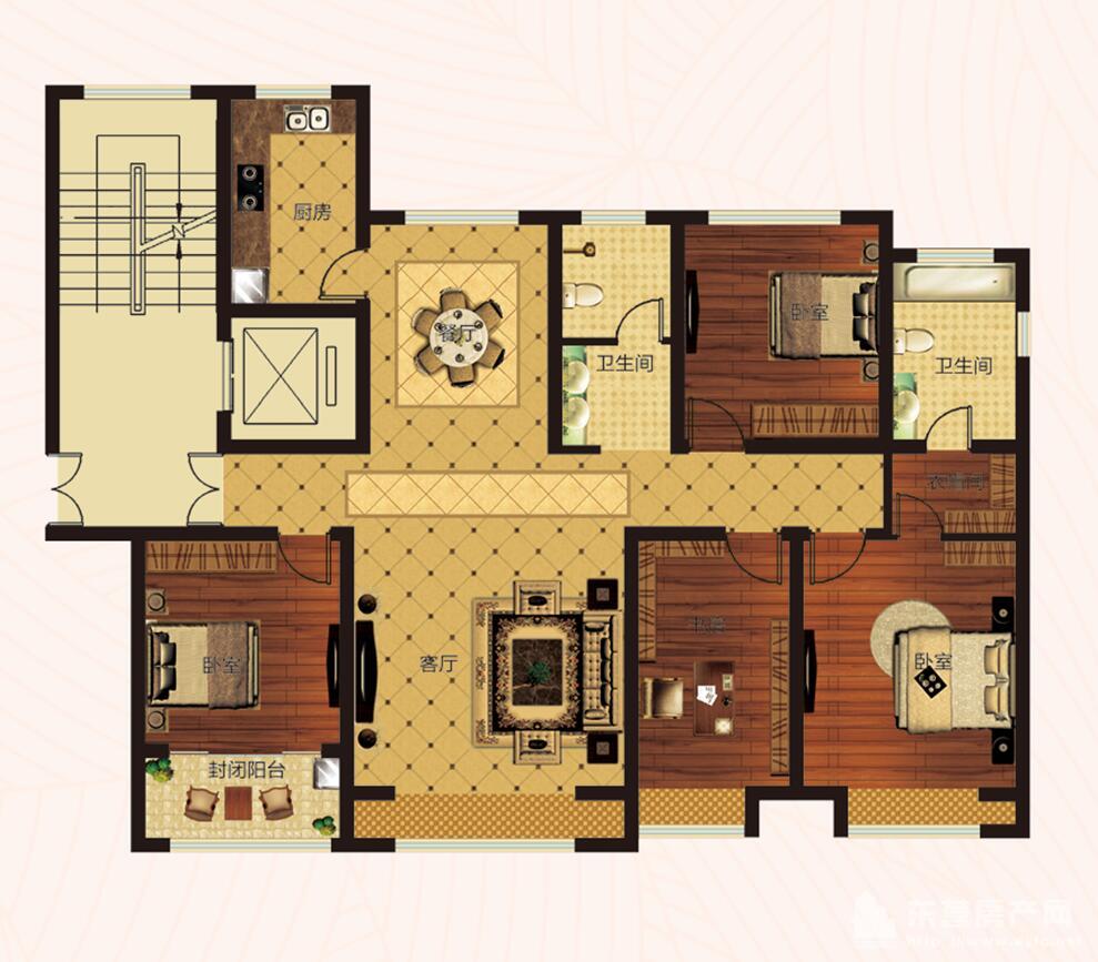 1#,2#,3#,5#,10#,11#,12#,13#樓 墅質洋房 140㎡ 4室2廳2衛