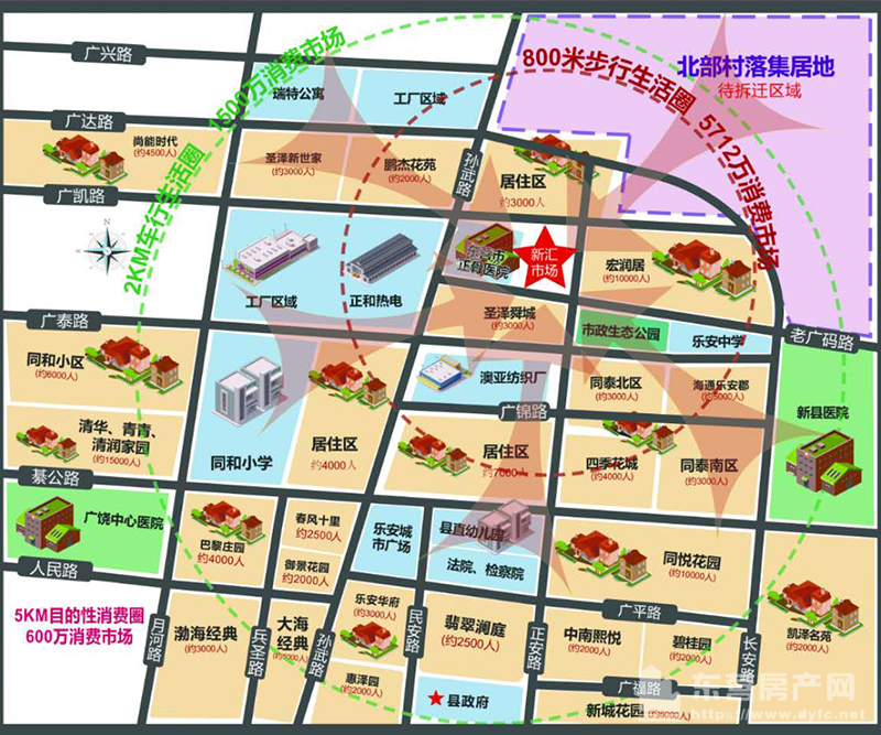 廣饒新匯市場交通圖