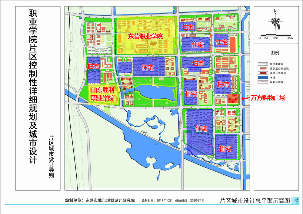 东城东二路以西规划有东营职业学院,胜利职业学院,几处中小学,还有