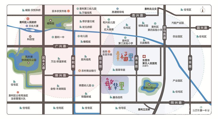 墾利城投繁華里交通圖