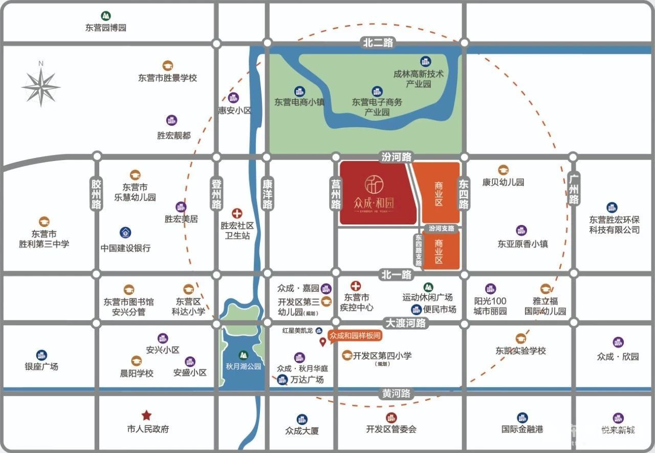 眾成和頤新城交通圖