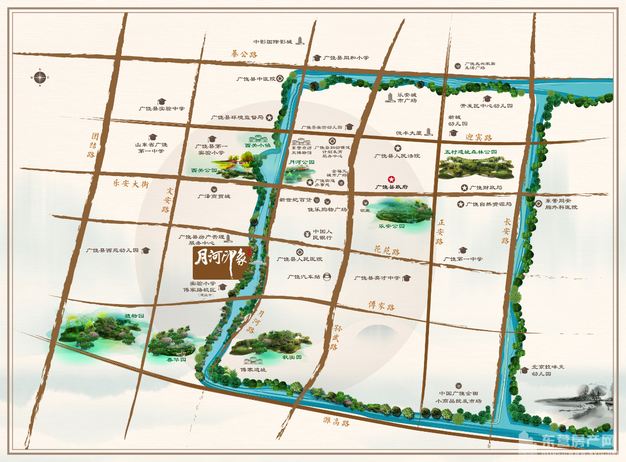 廣饒月河印象交通圖