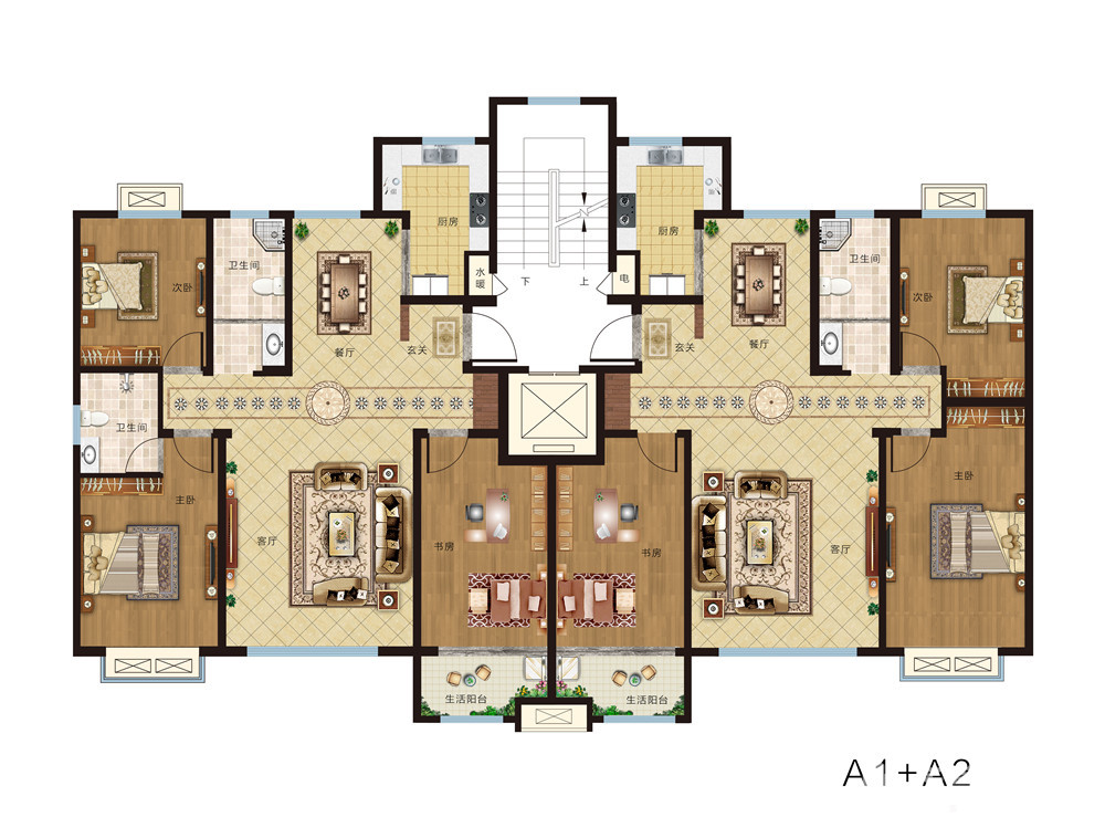 130型 3室2廳2衛  約130㎡