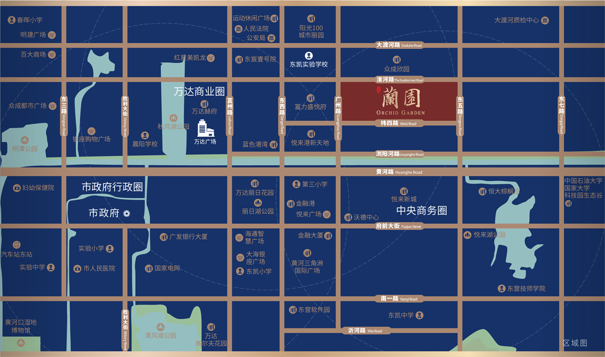 萬達蘭園交通圖