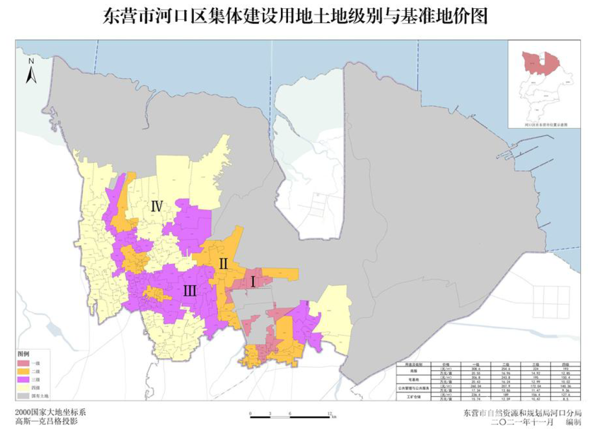 东营市东营区河口区垦利区及黄三角农高区集体建设用地和集体农用地