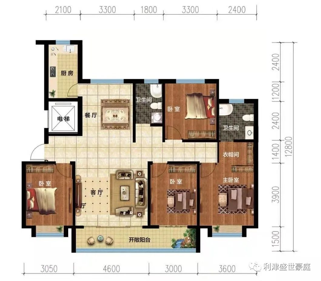 148㎡ 四室兩廳兩衛