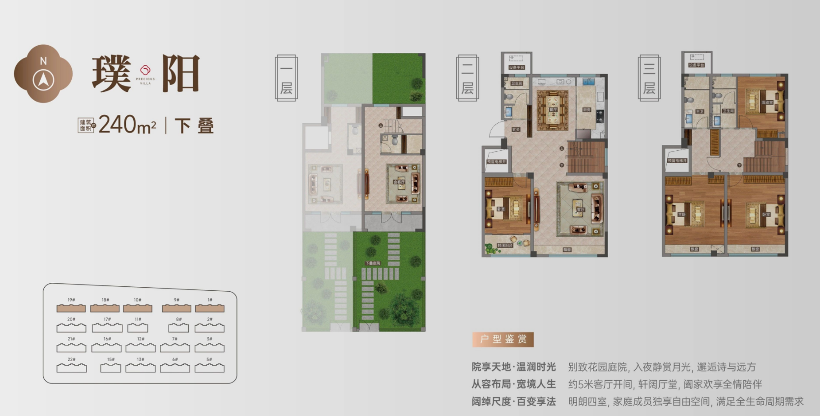 璞陽戶型 下疊 建面約240㎡ 4室2廳4衛