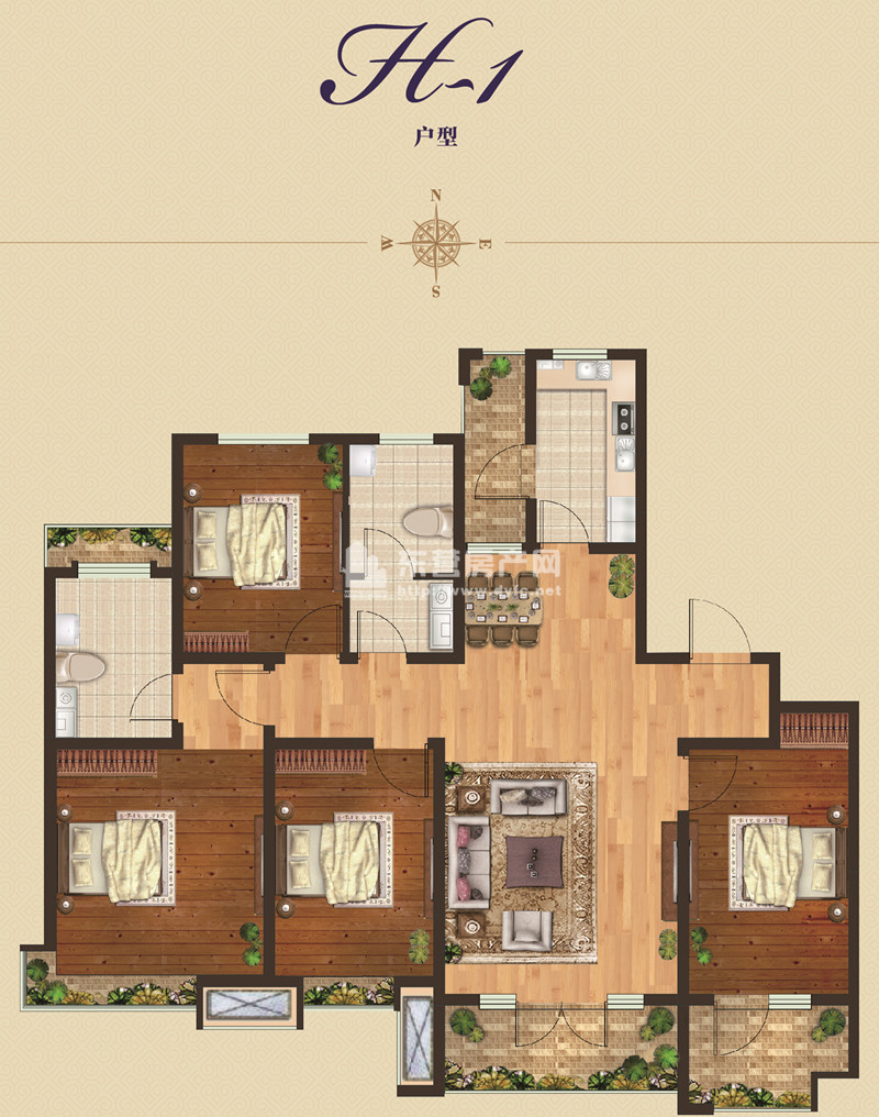 8#楼 h-1户型