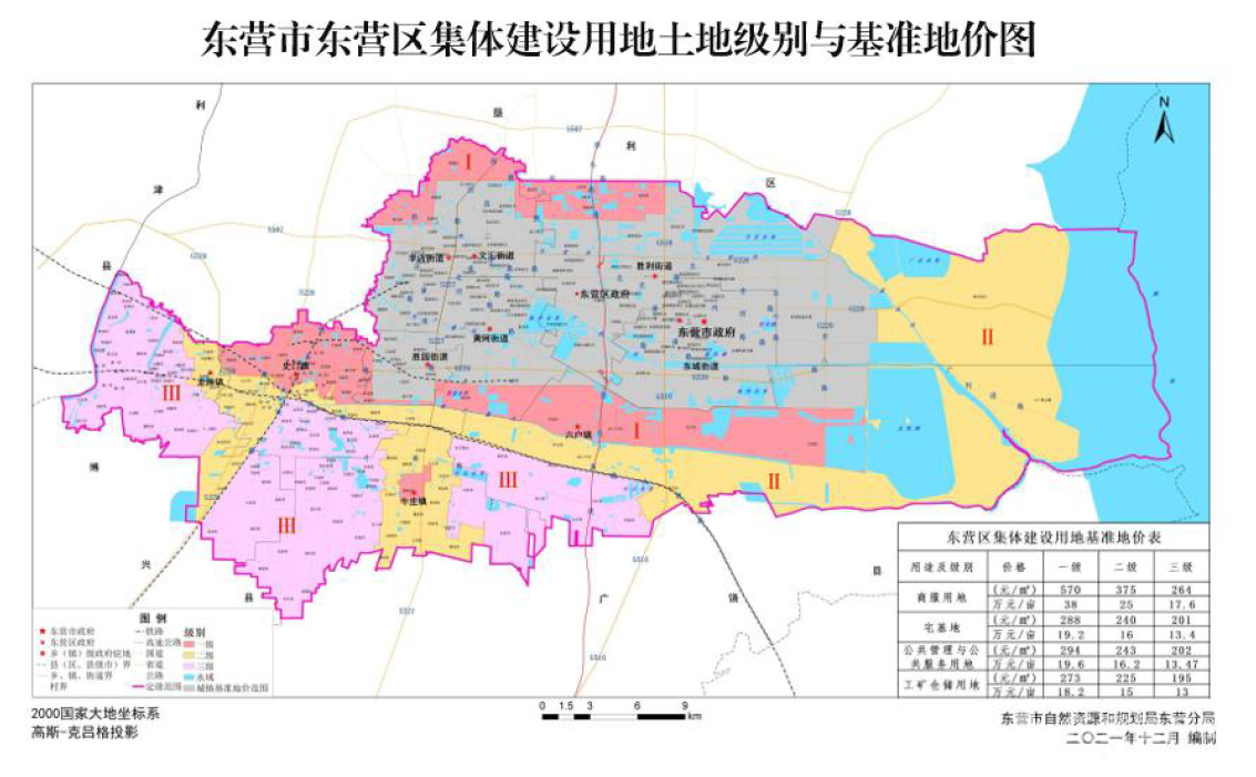 東營市東營區河口區墾利區及黃三角農高區集體建設用地和集體農用地